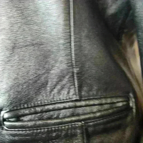 Jacqueline Ferrar vintage 100% leather black jacket size petite small - Picture 7 of 10